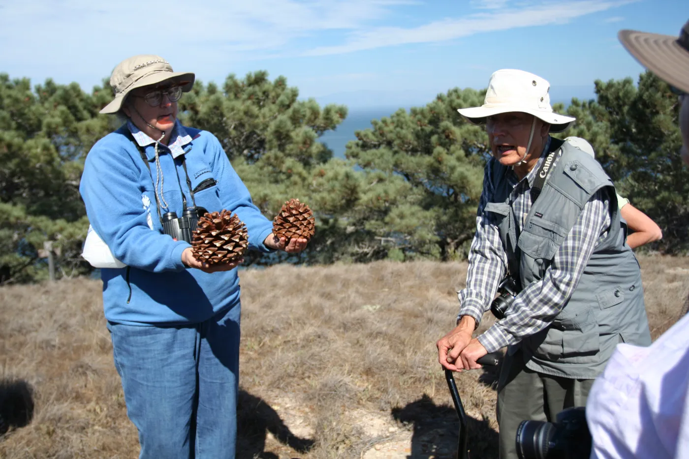 Bob Haller and Nancy Vivrette, Santa Rosa Island, SBBG field trip