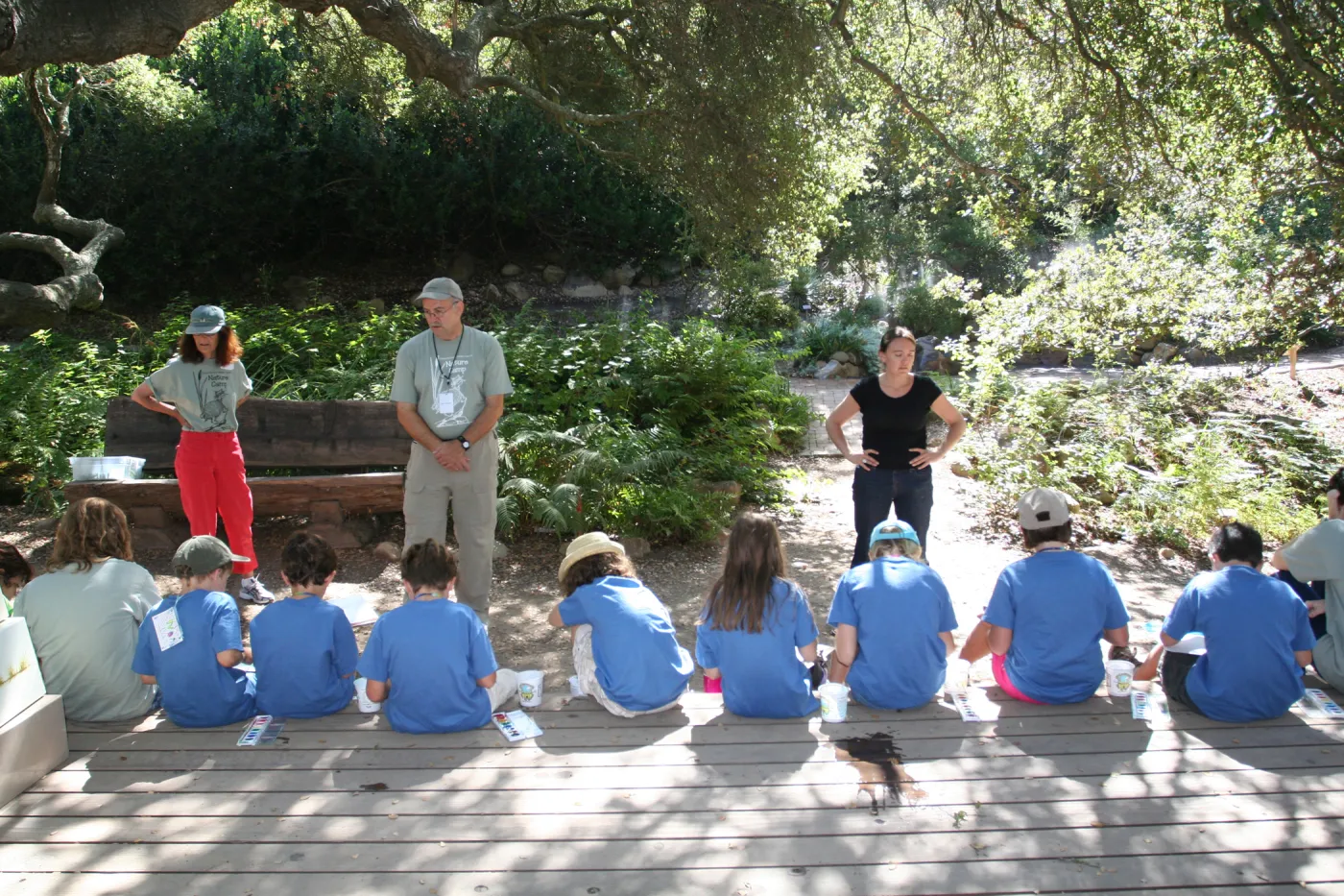 watercolor lesson in the Childrens Garden, SBBG Summer Nature Camp, 2009