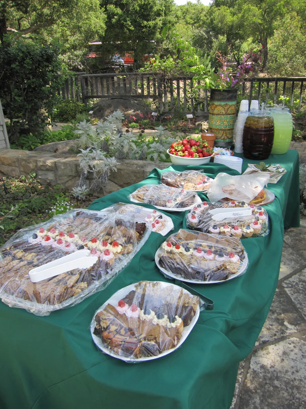 dessert table (all desserts catered by SBBG staff), SBBG Volunteer Luncheon, 2011