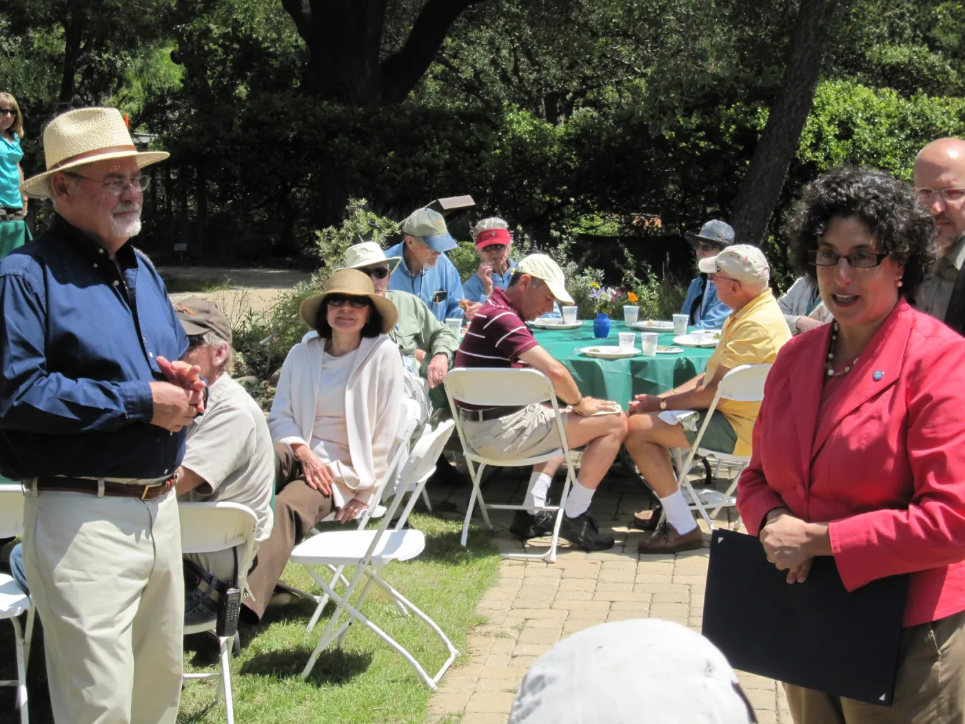 John Wiemann, Santa Barbara Mayor Helene Schneider, SBBG Volunteer Luncheon, 2011
