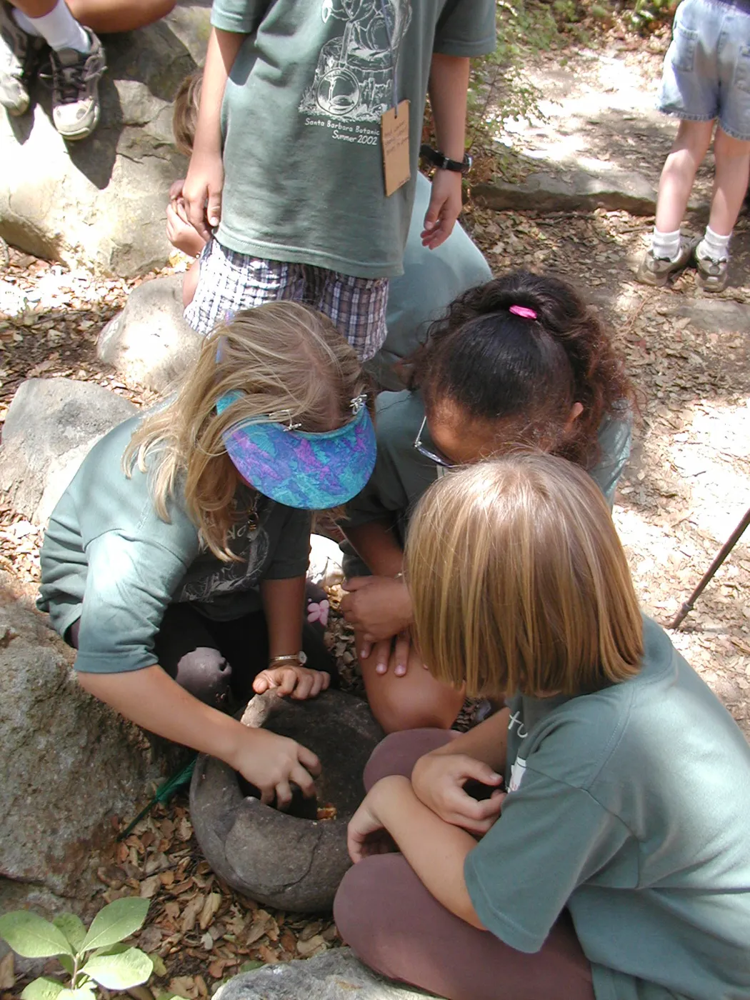 exploring in the canyon, SBBG Summer Nature Camp, 2002