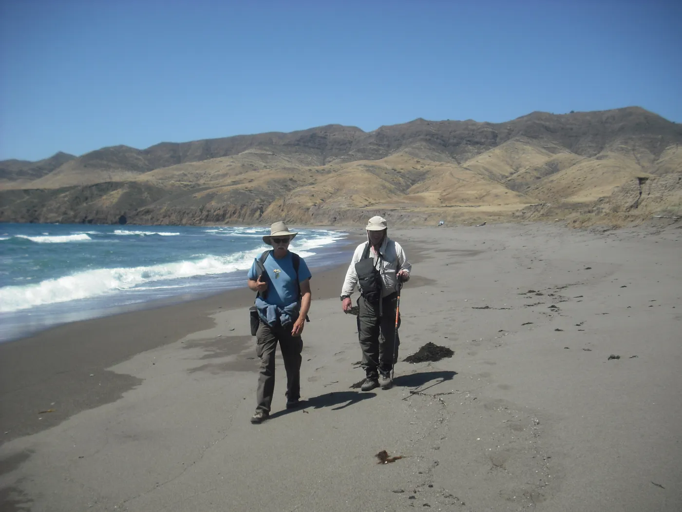 Christy Beach, Steve Junak and Chuck Rennie, SBBG Field Trip to Santa Cruz Island, 2011
