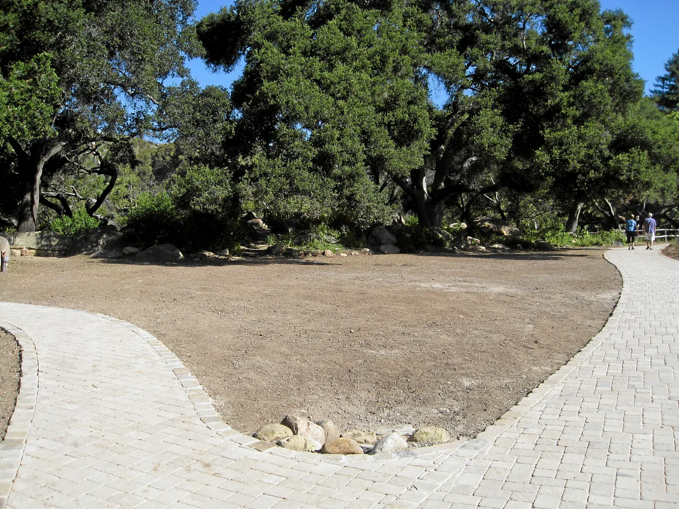 Garden terrace site after deconstruction