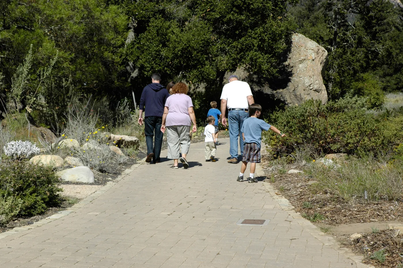 family walking in the Garden, Community Free Day, October 2011