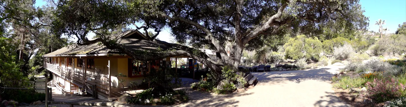 garden entrance, Gift Shop, panorama