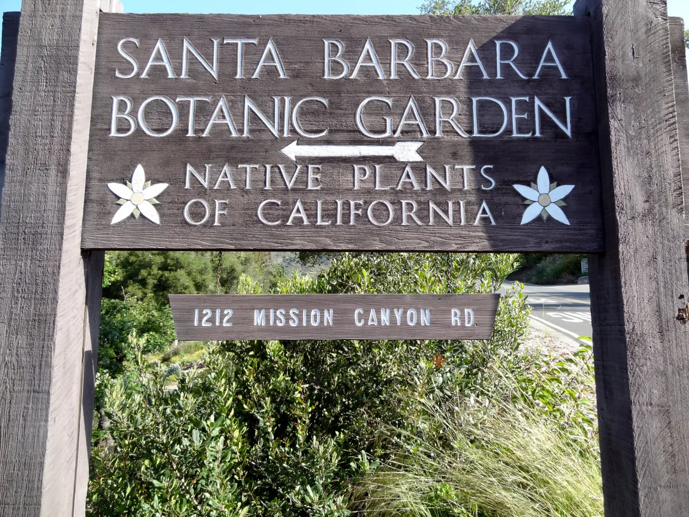 wood Entrance Sign, Santa Barbara Botanic Garden