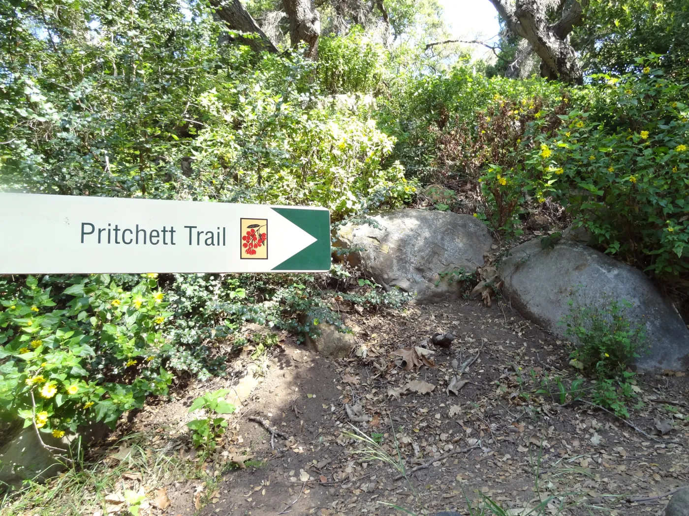 Pritchett Trail sign