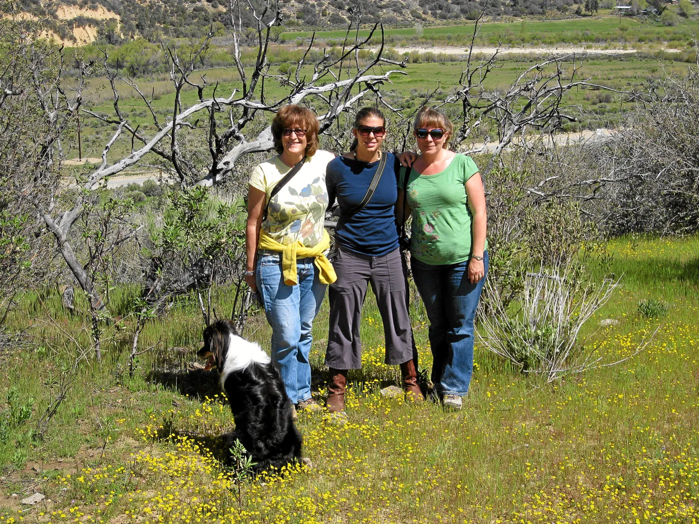 Vicinity of Ozena Ranger Station, Hwy 33. Betsy Collins, Heather Wenhau, Tricia Wardlaw