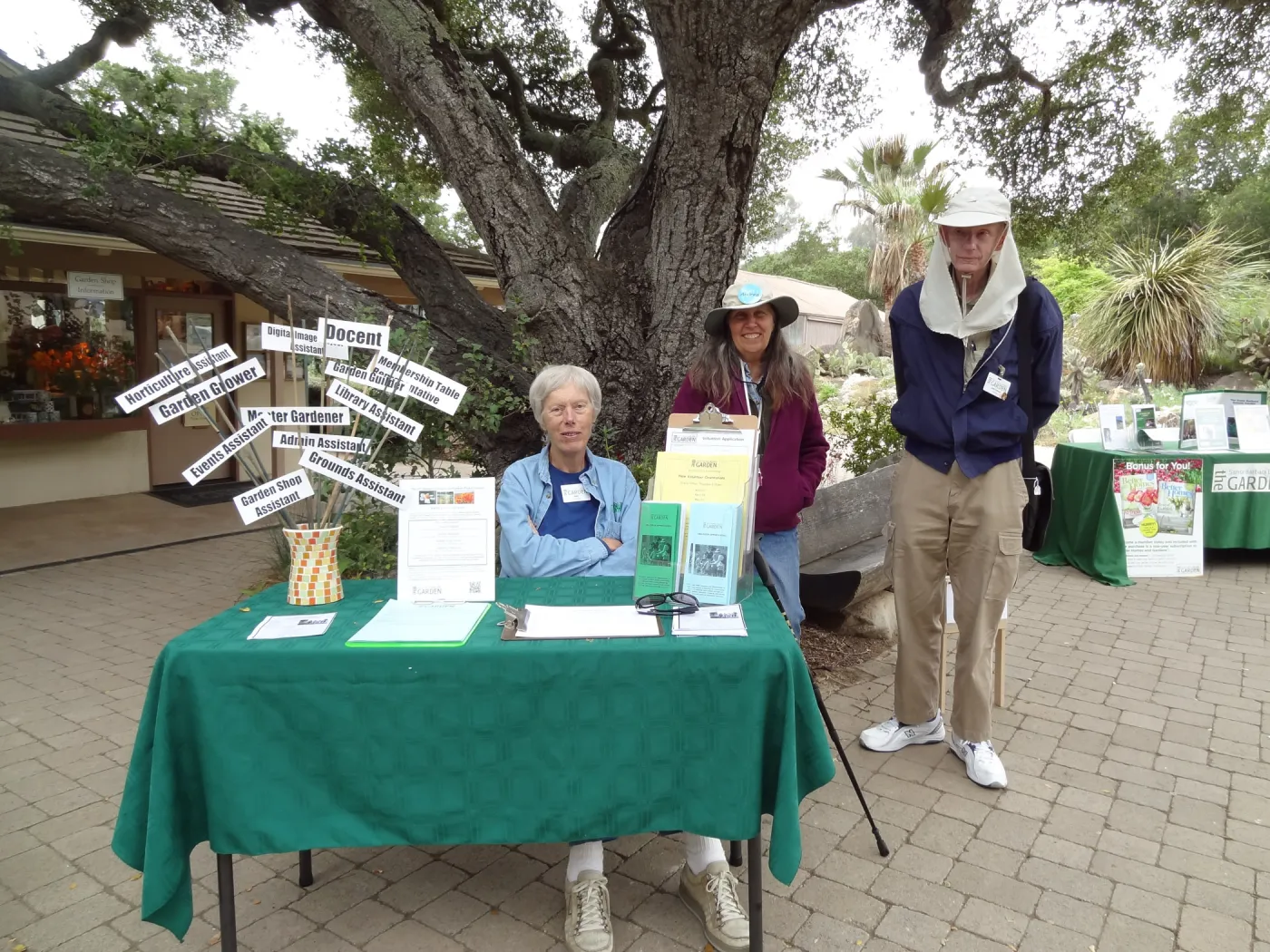 Volunteer Table, National Public Gardens Day 2012, SBBG