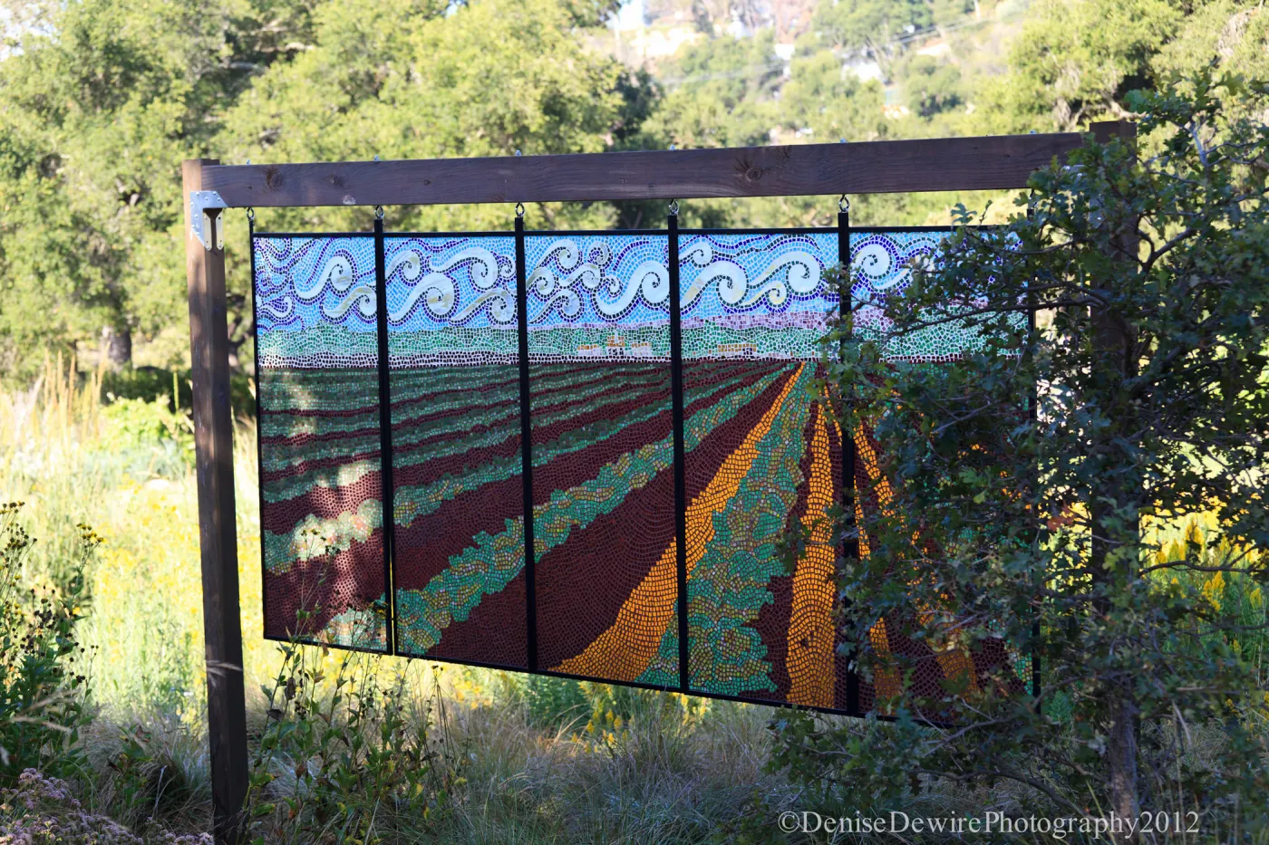 Stained glass art exhibit in the Meadow