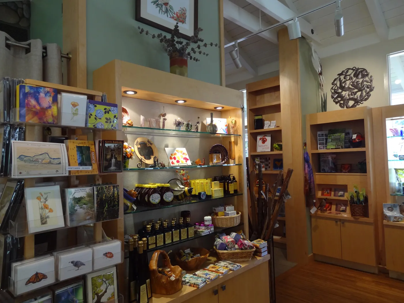 SBBG Gift Shop interior, products