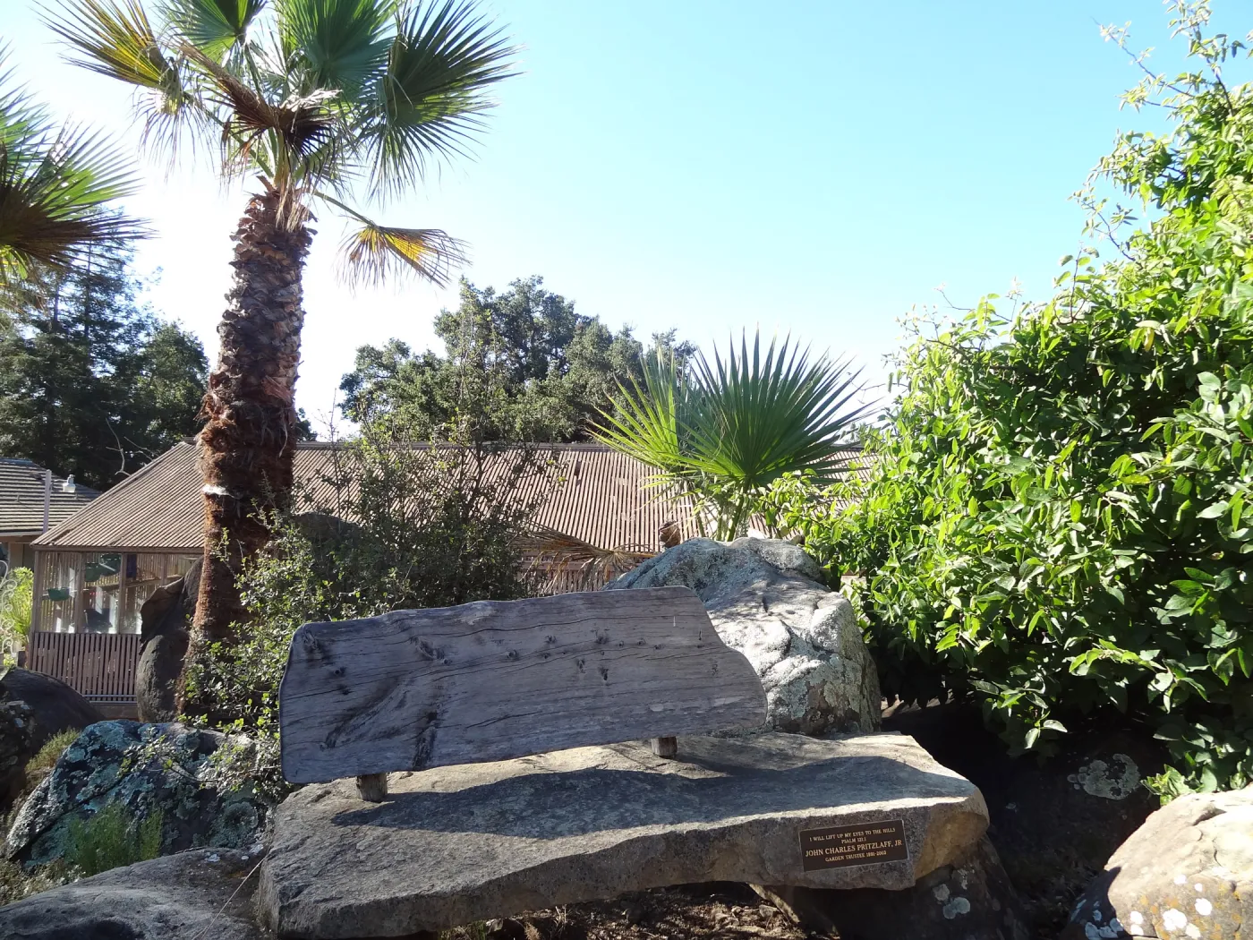 wood bench, Pritzlaff Bench, Desert Section