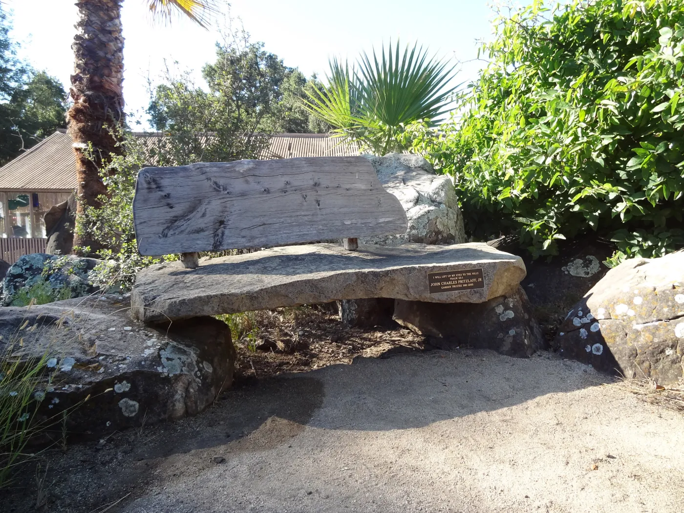 wood bench, Pritzlaff Bench, Desert Section