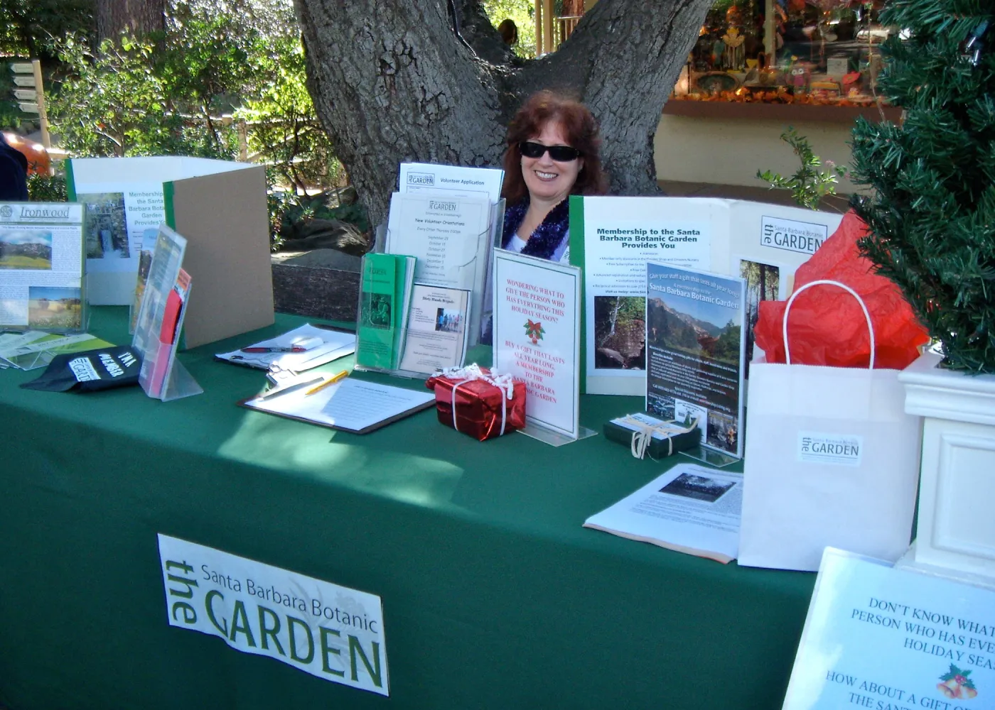 Cherie Welsh, Volunteer table display, SBBG Holiday Marketplace, 2011