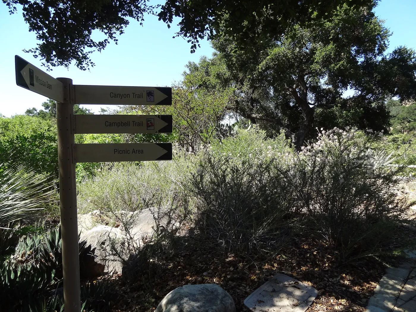 Directional sign in the Desert Section