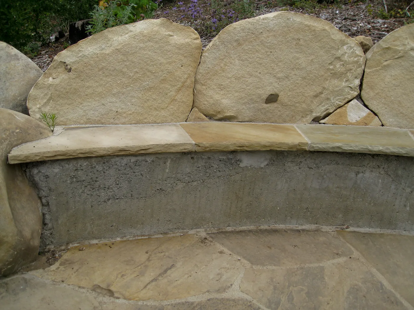 Meadow View bench before installation of mural