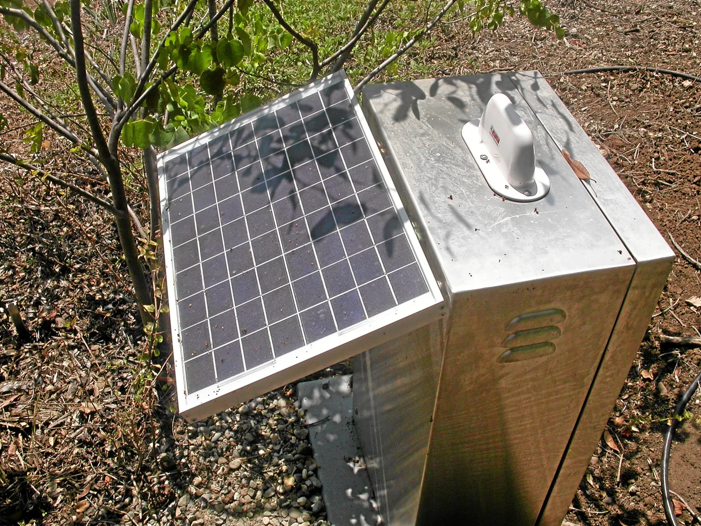 Meadow View Irrigation installation, solar power control box