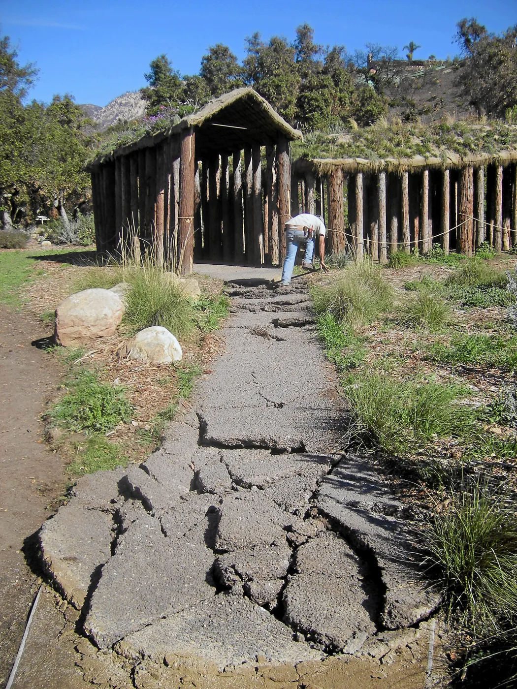 Removal of PermaCreet path at Herb Parker labrinth