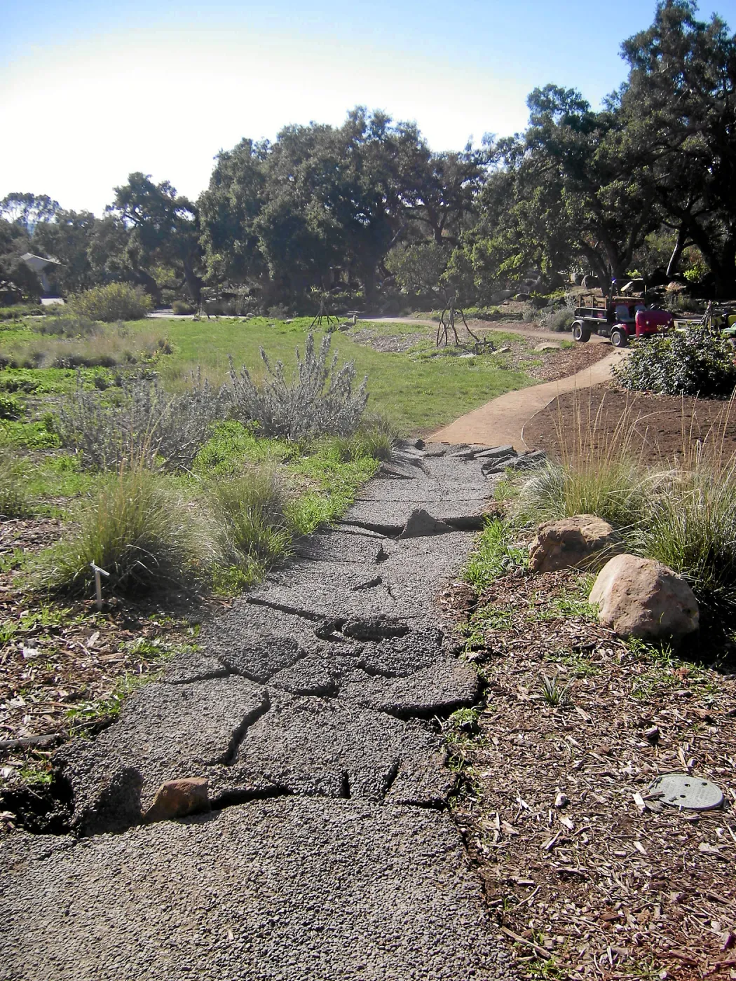 Removal of PermaCreet path at Herb Parker labrynth