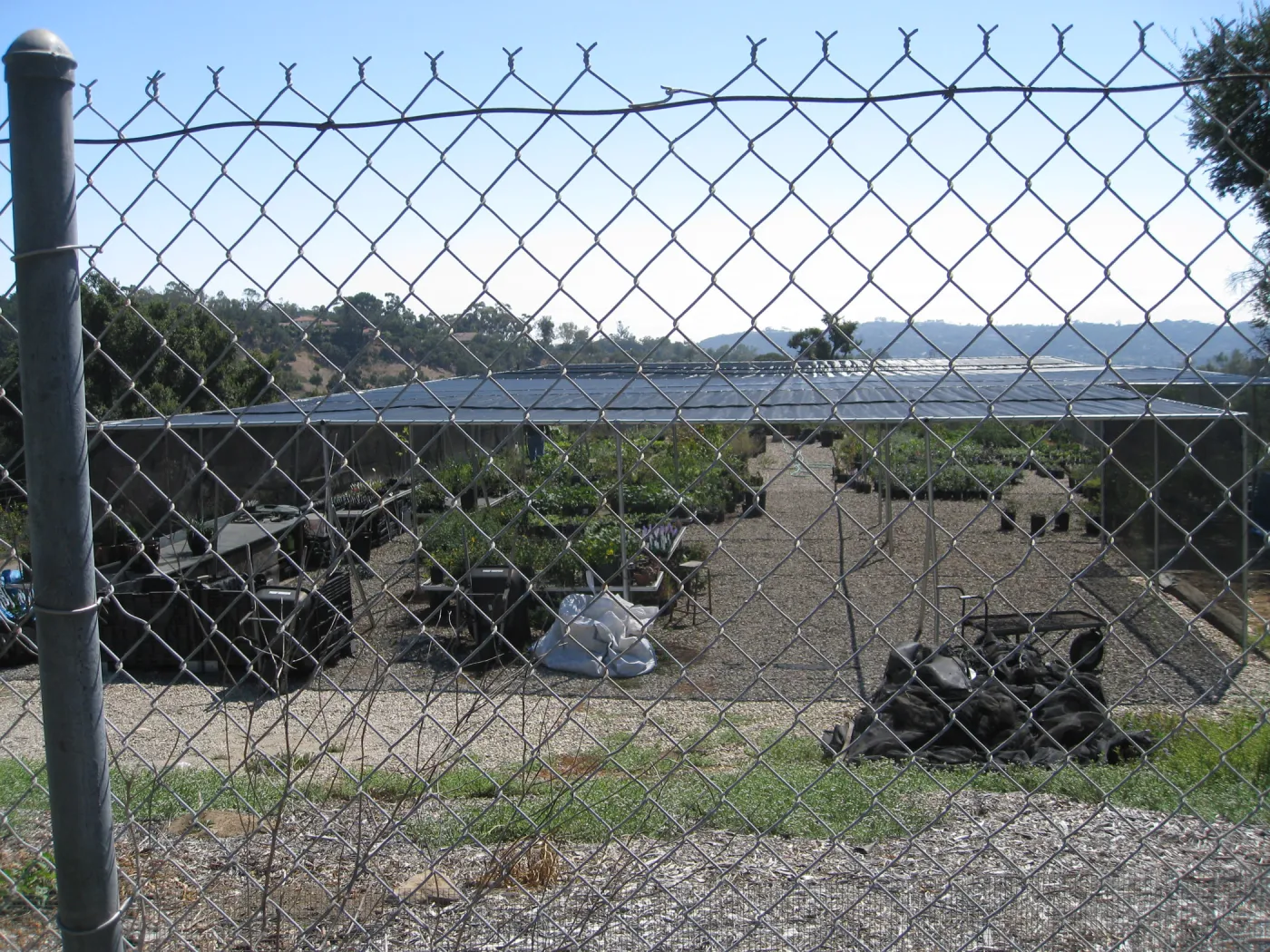 New shade cloth at lower canyard