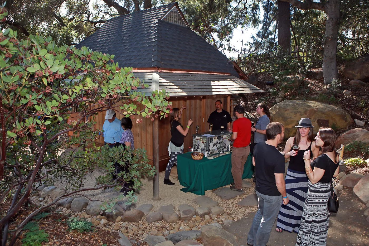 Santa Barbara Beer Garden Event, Figeroa Mountain Brewery, Chris pouring