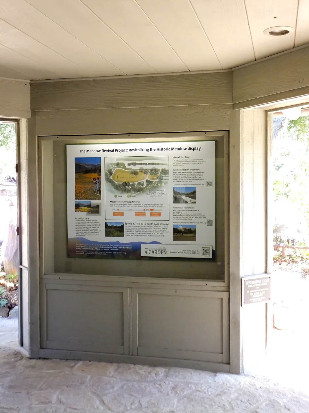 Meadow Revival Project - Interpretive Sign Installed in Information Kiosk