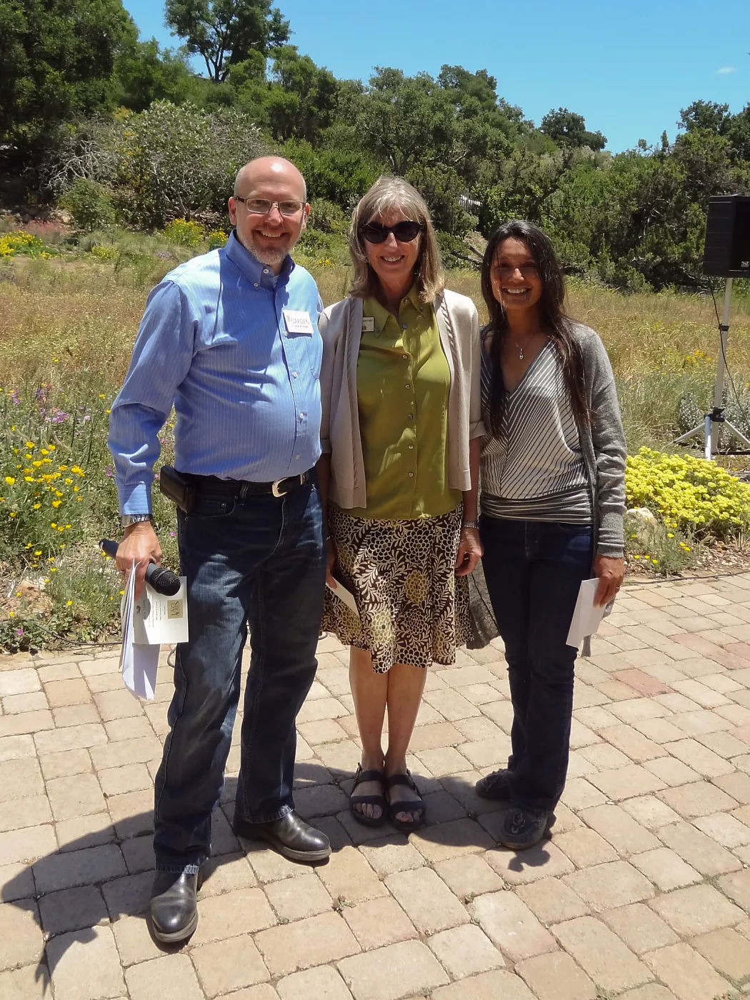 10 year service award, Christine Riesenfeld, Steve Windhager, Kathy Casteneda, Volunteer Appreciation 2014, SBBG