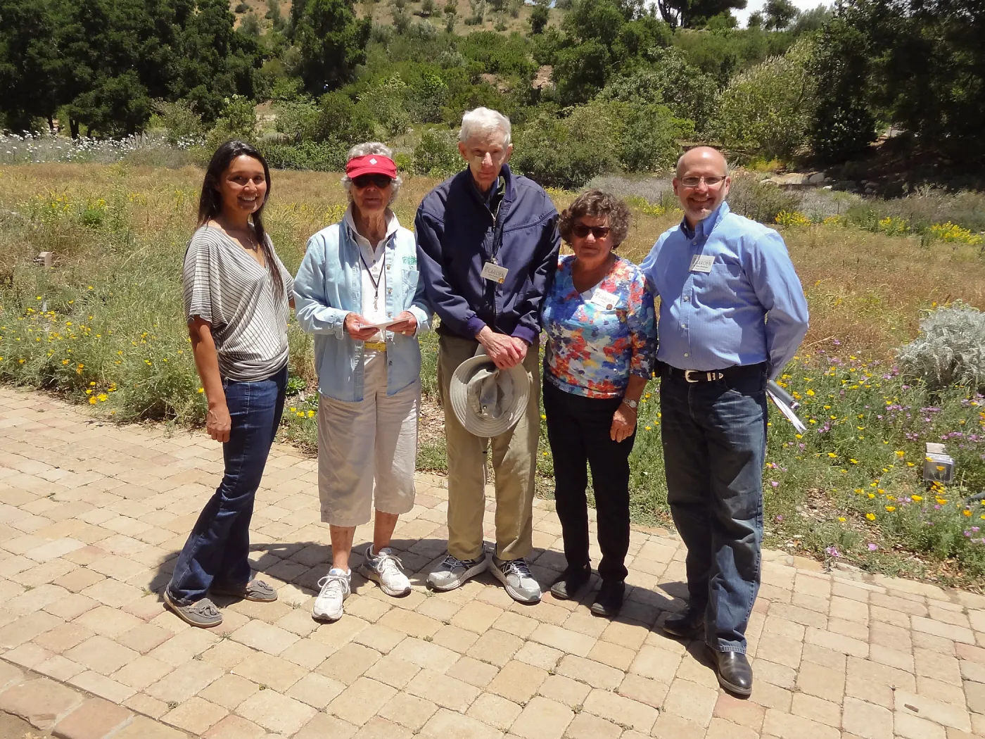 15 year service award, Kathy Casteneda, Carolyn Kincaid Henderson, John Carson, Karen Robinson, Steve Windhager, Volunteer Appreciation 2014, SBBG