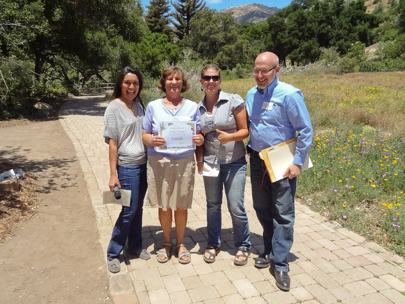 Unsung Hero Award, Elena Riskind, Heather Wehnau, Kathy Casteneda, Steve Windhager, Volunteer Appreciation 2014, SBBG