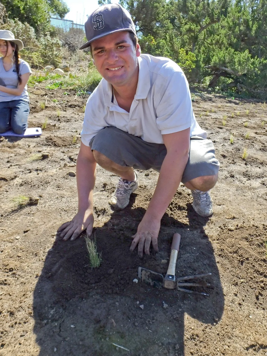 Meadow Revival Project, Blue Gramma Plug Planting, Volunteers from Hofmann Architecture