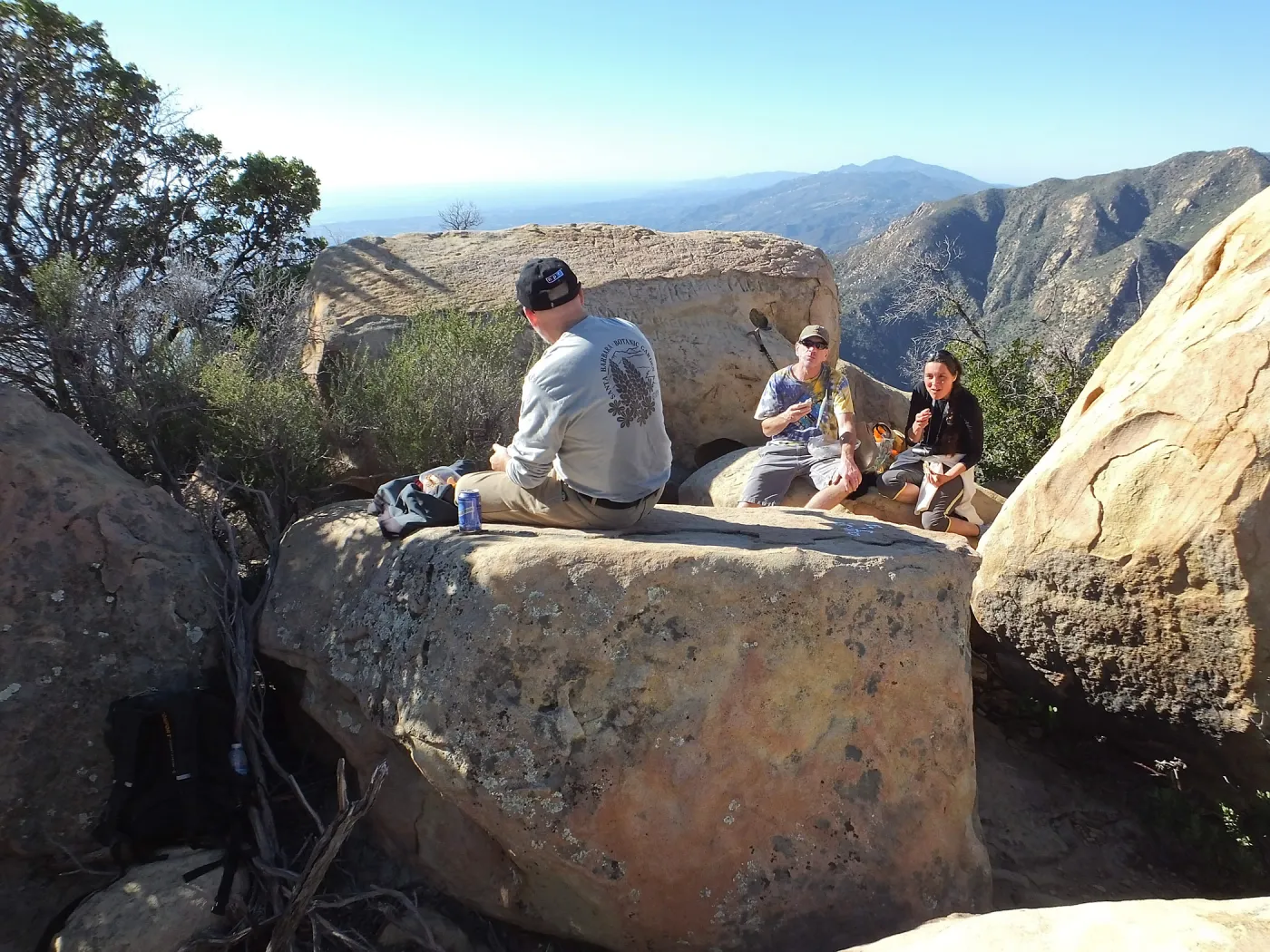 New Years Day Arlington Peak Hike, Lunch at Summit