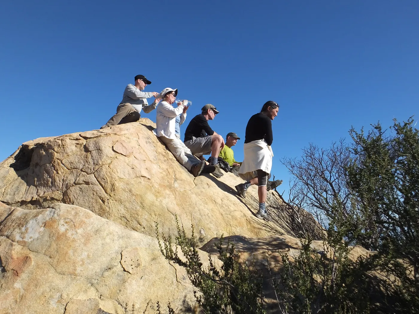New Years Day Arlington Peak Hikers at Summit