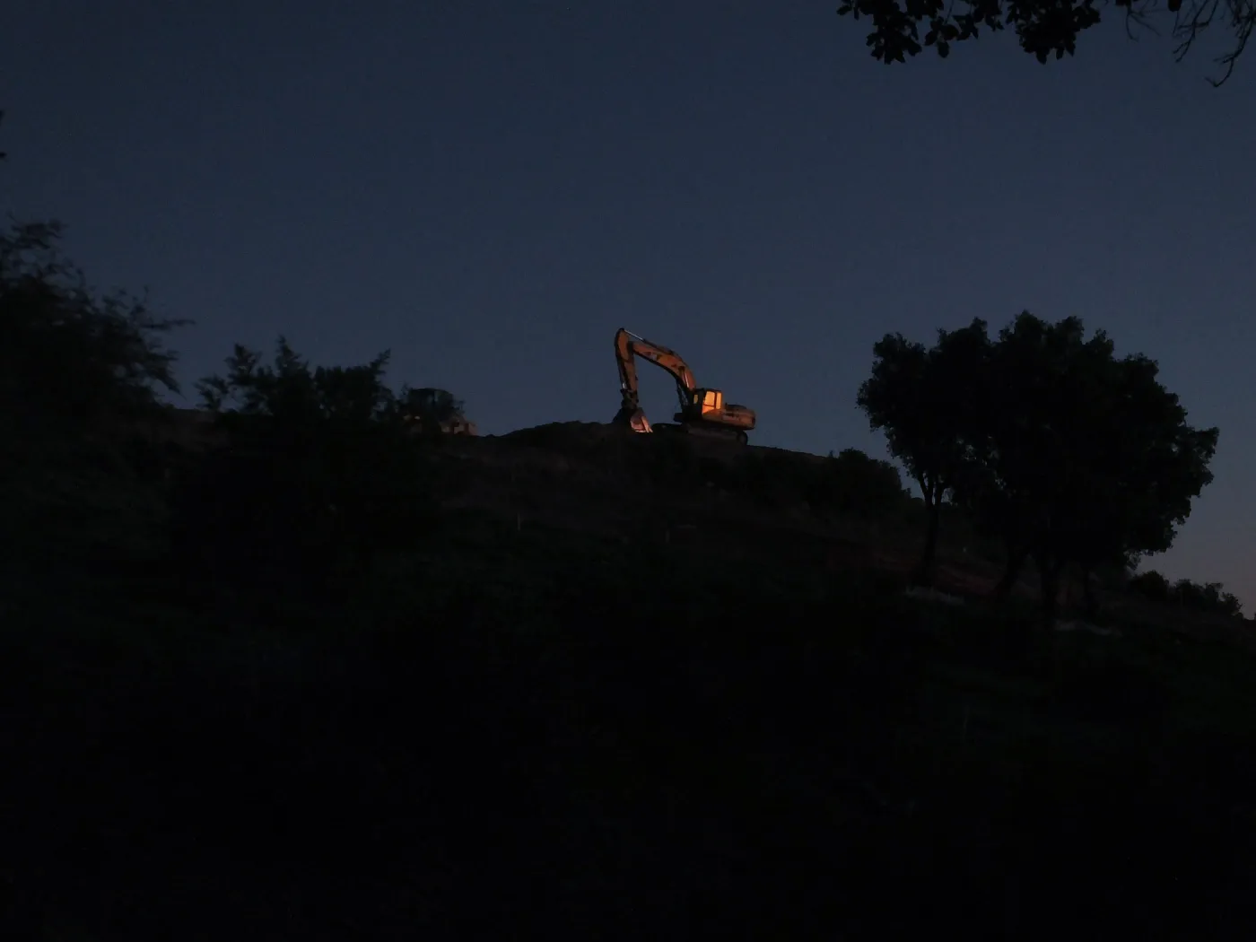 Excavator at Pritzlaff Conservation Center construction site