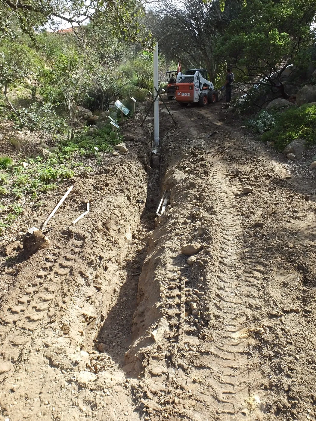 Sewer line installation work by Specialty Plumbing in Arroyo Section