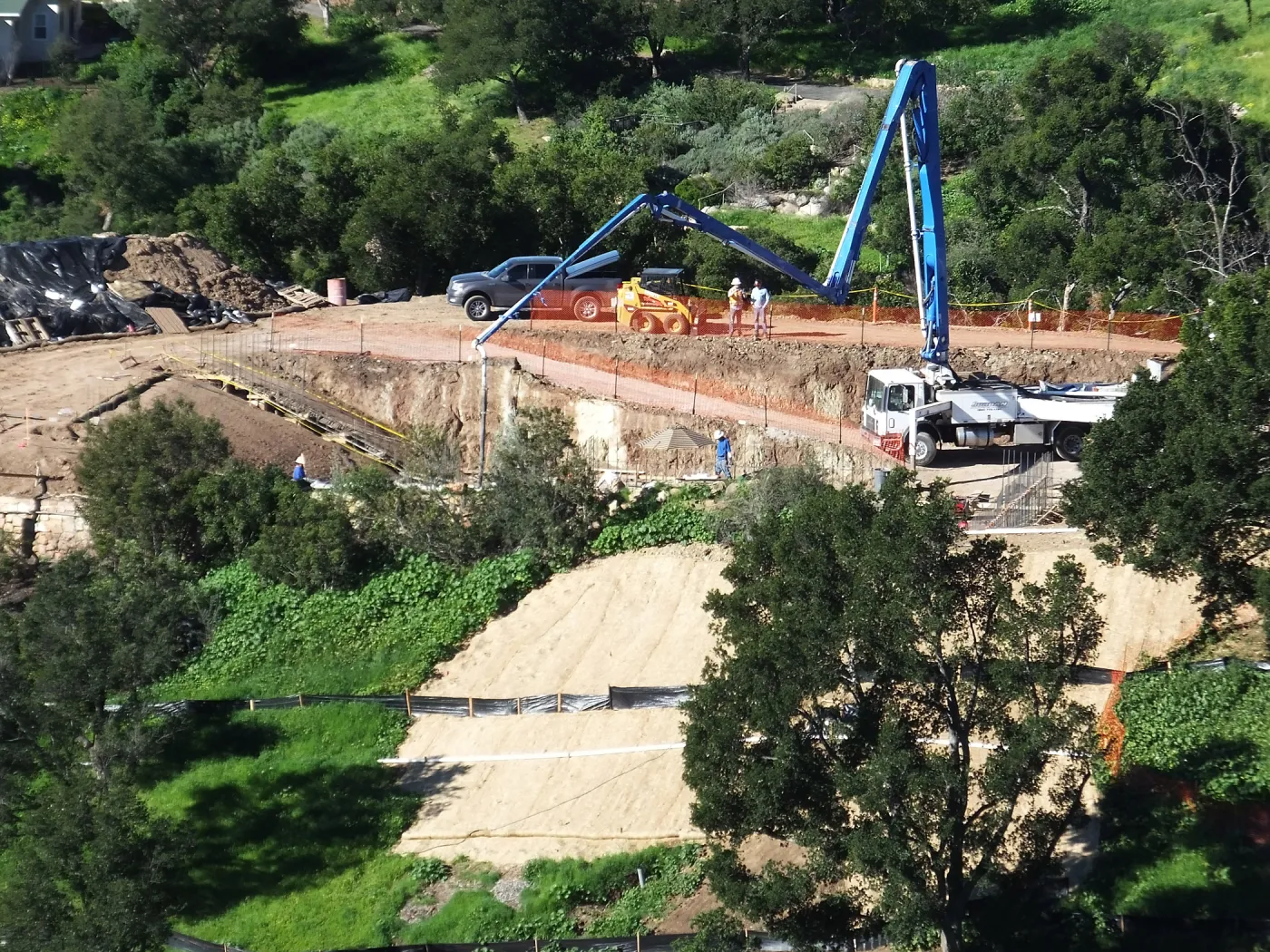 Pritzlaff Conservation Center construction work from Cavalli Ridge