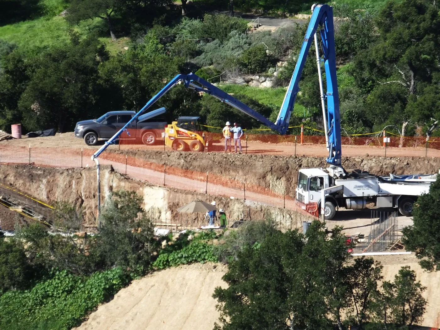 Pritzlaff Conservation Center construction work from Cavalli Ridge