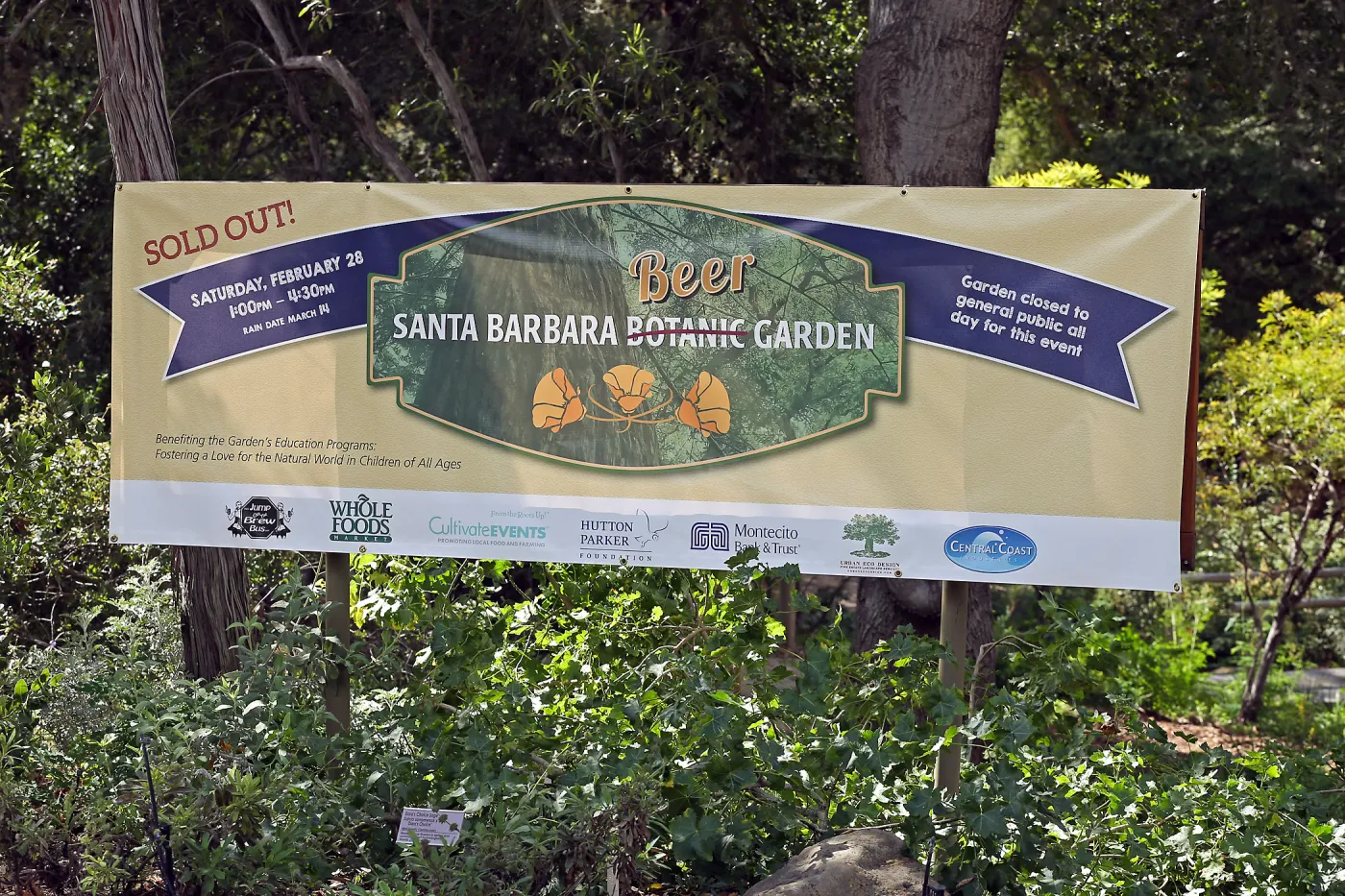 2015 Santa Barbara Beer Garden Event, Sign