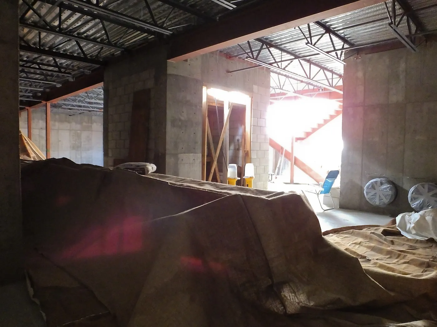 Pritzlaff Conservation Center Construction, looking northeast across IT closet