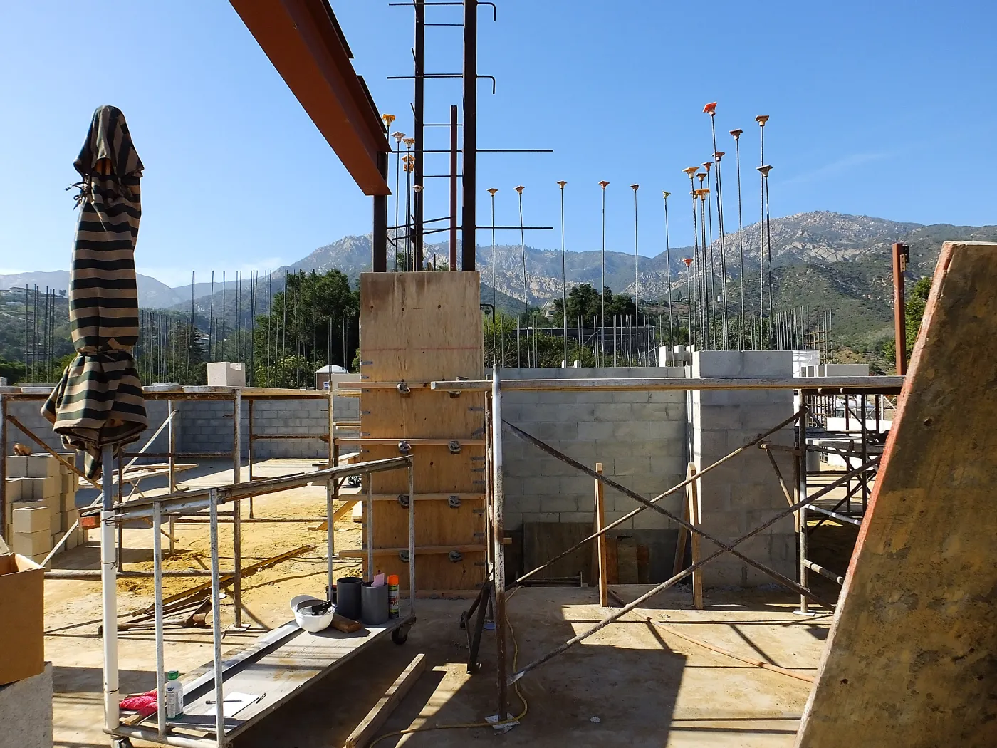 Pritzlaff Conservation Center construction, looking north across lobby area