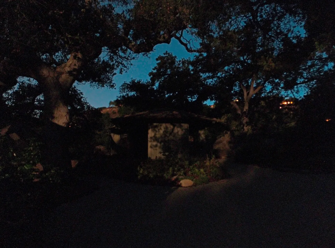 Information Kiosk by moonlight, Member Appreciation Month, Blue Moon Hike