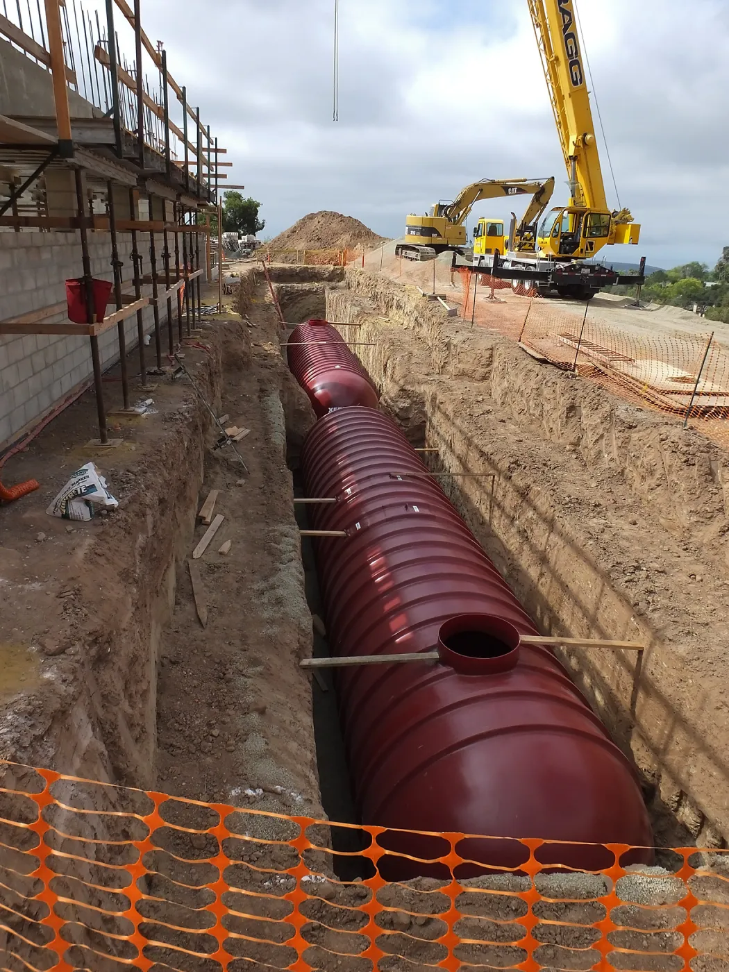 Pritzlaff Conservation Center Construction, Storm Water Detention Tank Installation