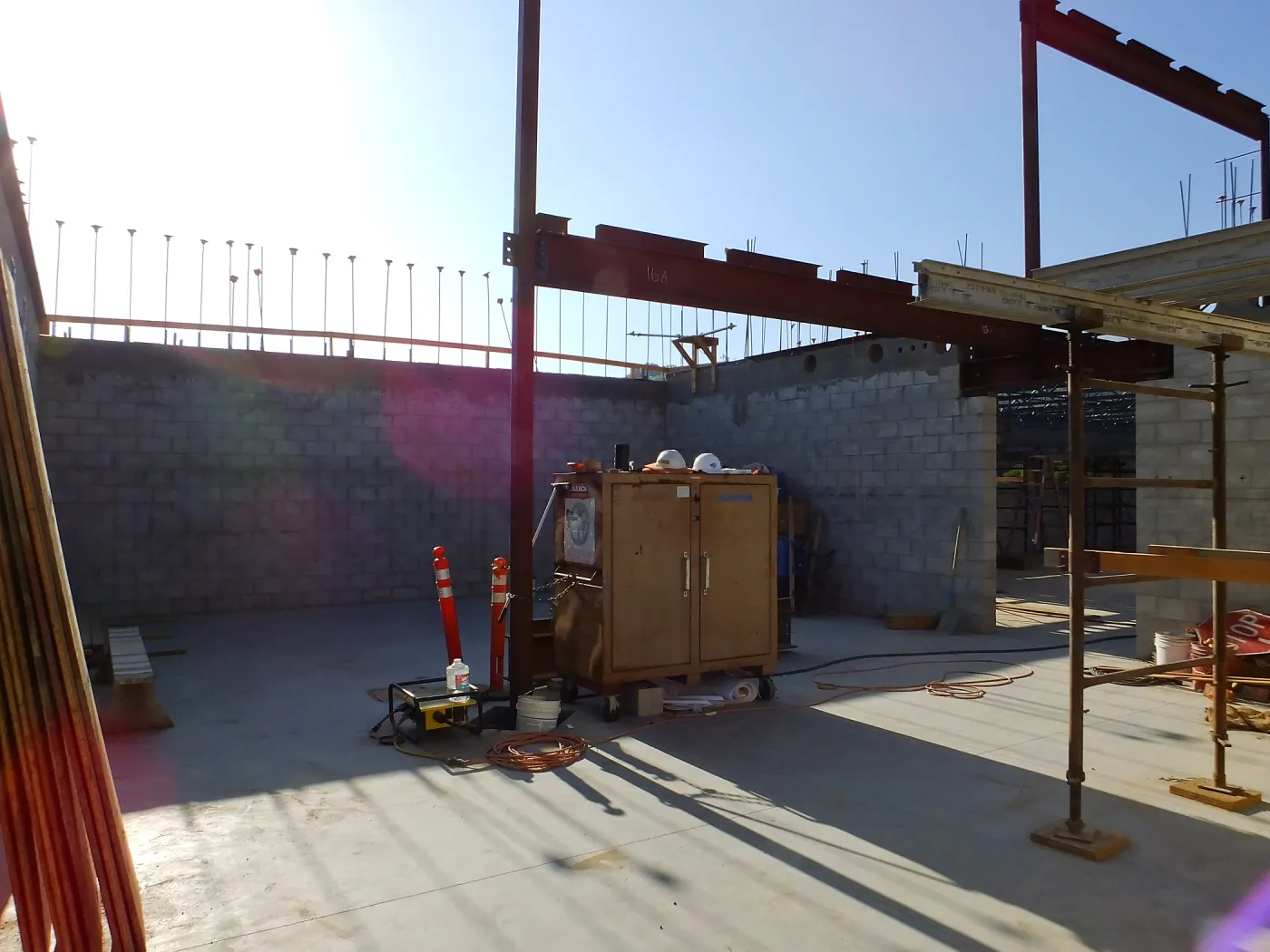 Pritzlaff Conservation Center Construction, looking northwest across first floor common area