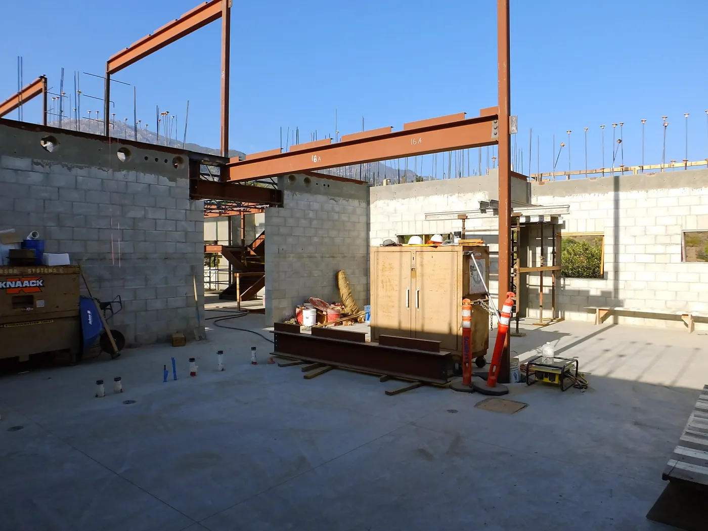 Pritzlaff Conservation Center Construction, looking northeast across first floor common area