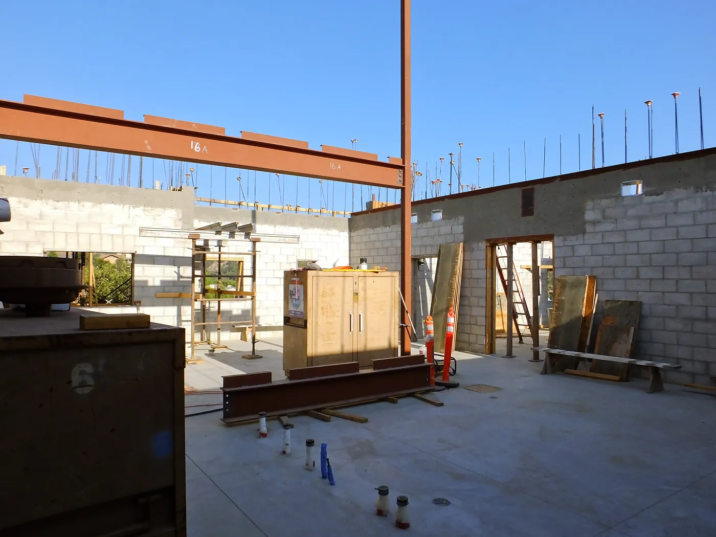 Pritzlaff Conservation Center Construction, looking southeast across first floor common area