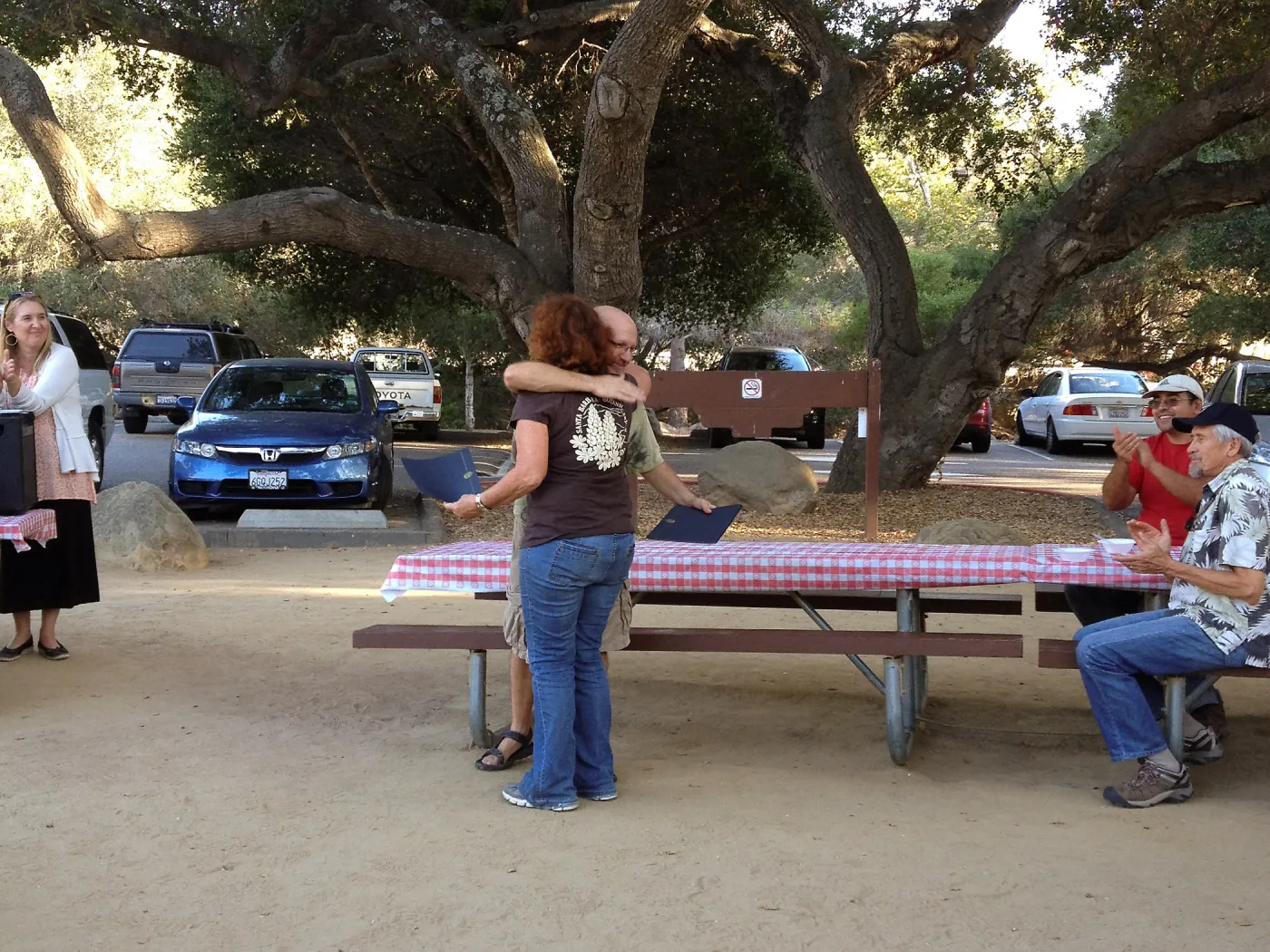 Staff Appreciation Picnic 2015, Betsy Collins 25 years recognition