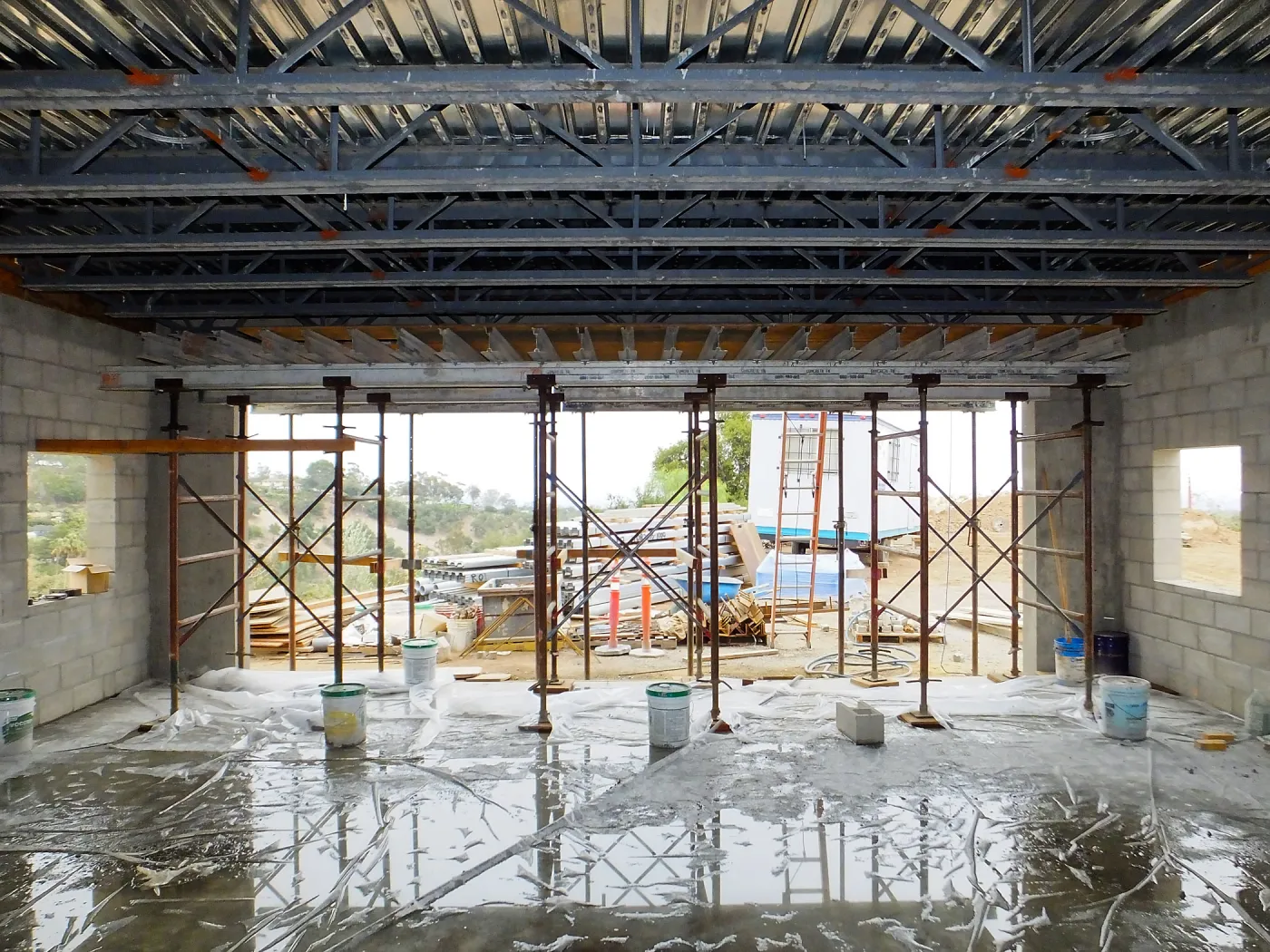 Pritzlaff Conservation Center Construction, looking south across exhibit room