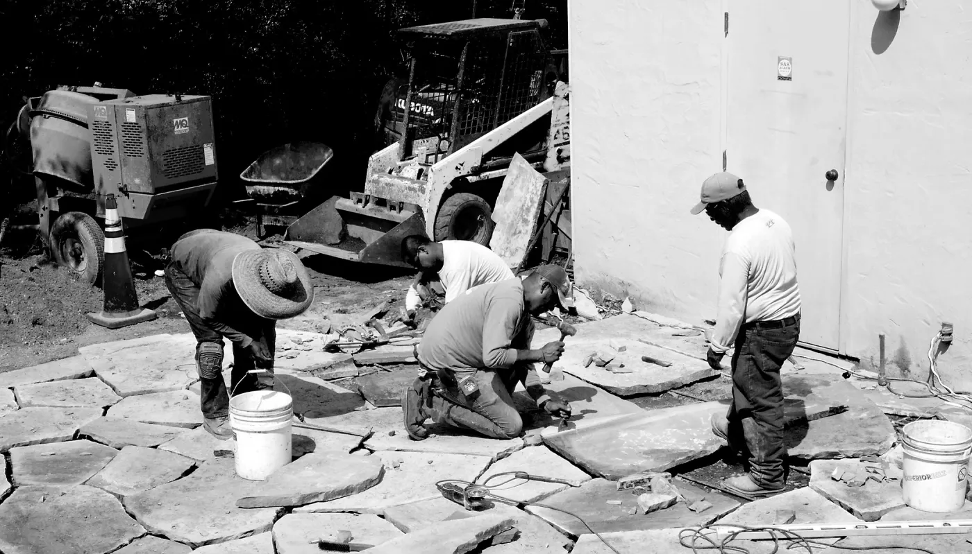 Home Demonstration Garden Renovation, stonework