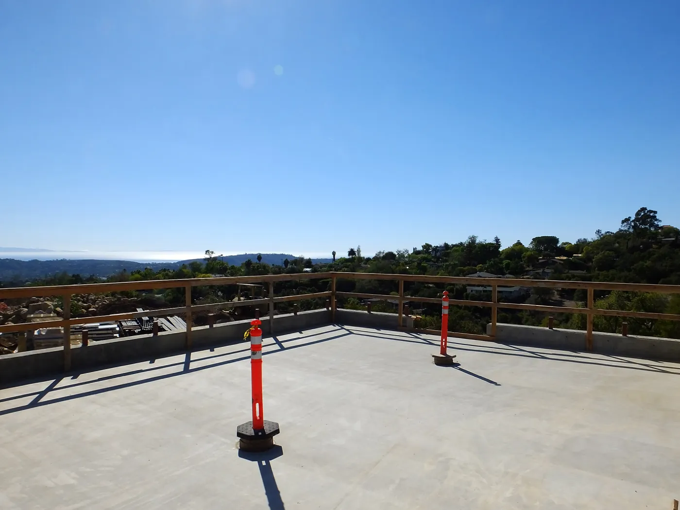 Pritzlaff Conservation Center Construction, looking southwest across deck