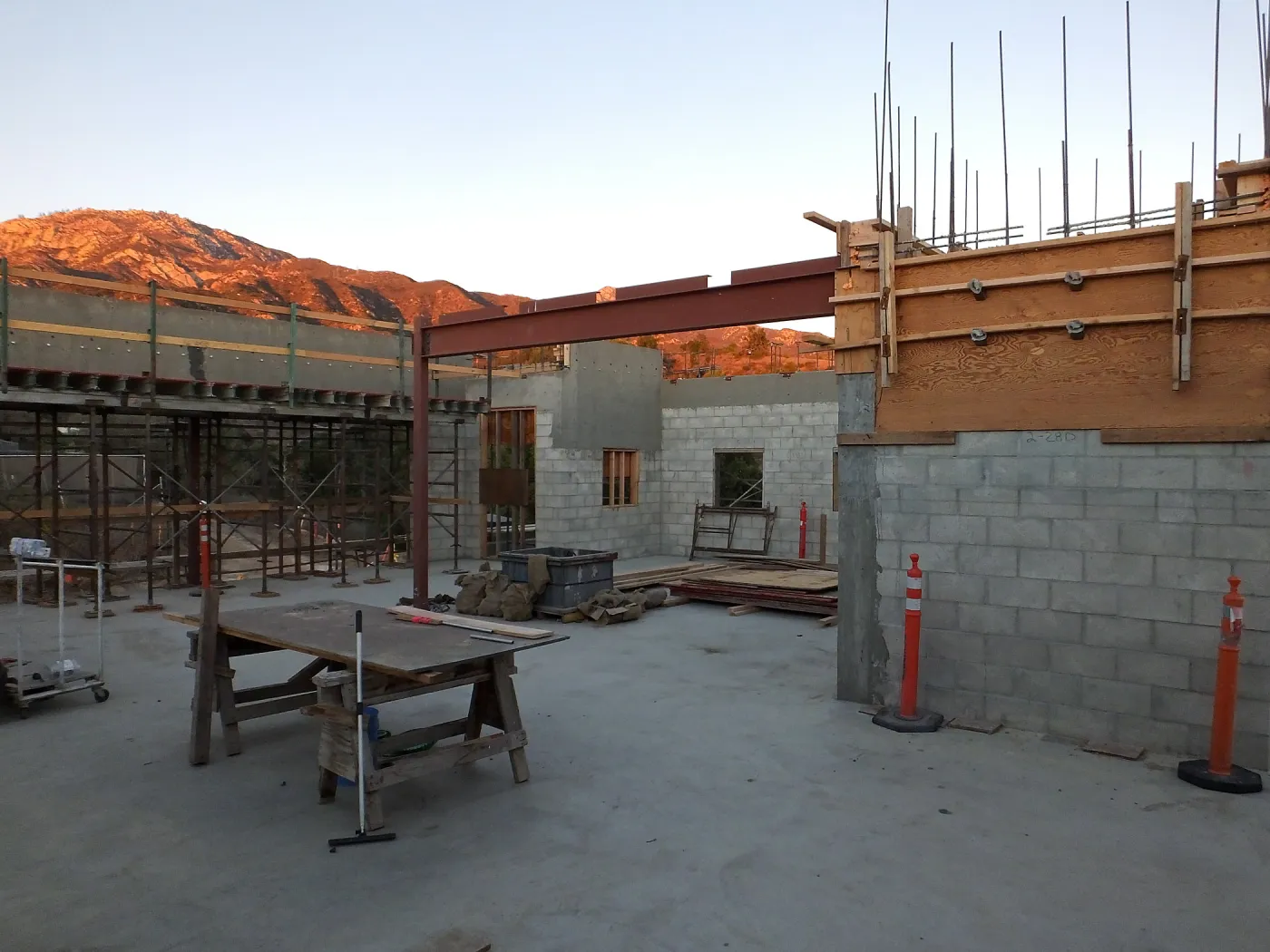 Pritzlaff Conservation Center Construction, looking northeast across Administrative office area