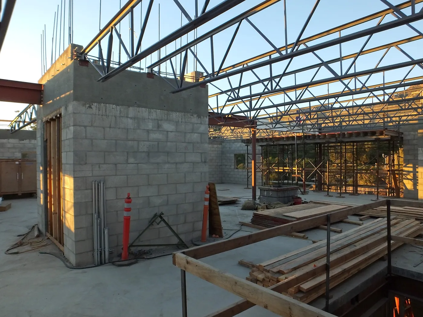 Pritzlaff Conservation Center Construction, looking northwest across Administrative office area